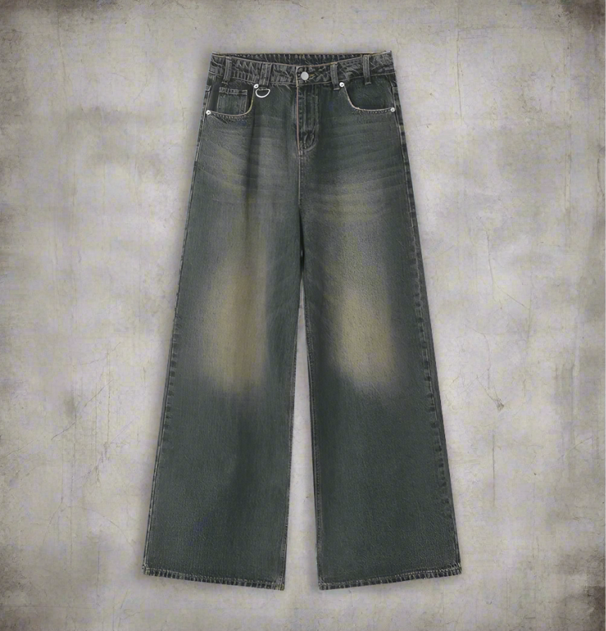 Vintage Washed Denim Pants