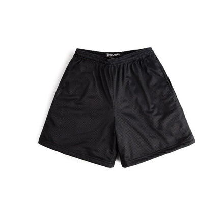 Simple Black Mesh Shorts
